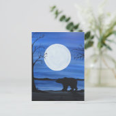 Silhouette Bear Postkarte (Stehend Vorderseite)