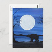 Silhouette Bear Postkarte (Vorne/Hinten)