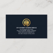 Silhouette-Bediener in Gold City Visitenkarte (Rückseite)