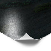 Silhouette Before Fiery Ruin Sunset Fotodruck (Ecke)