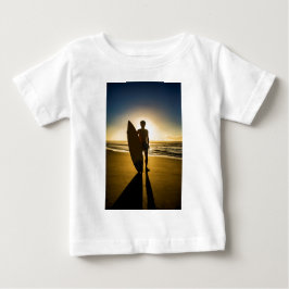 Silhouette bei Sonnenaufgang Baby T-shirt