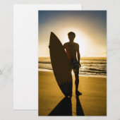 Silhouette bei Sonnenaufgang Briefpapier (Vorne/Hinten)