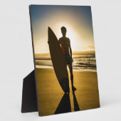 Silhouette bei Sonnenaufgang Fotoplatte (Seite)