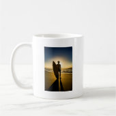 Silhouette bei Sonnenaufgang Kaffeetasse (Links)