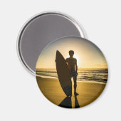 Silhouette bei Sonnenaufgang Magnet (Vorderseite/Rückseite)