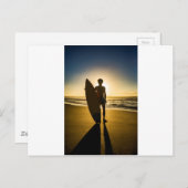 Silhouette bei Sonnenaufgang Postkarte (Vorne/Hinten)