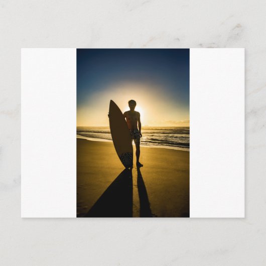 Silhouette bei Sonnenaufgang Postkarte (Vorderseite)