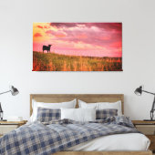 Silhouette bei Sonnenuntergang Leinwanddruck (Insitu (Schlafzimmer))