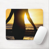 Silhouette bei Sonnenuntergang Mousepad (Mit Mouse)