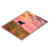 Silhouette bei Sonnenuntergang Notizblock (Linke Seite)