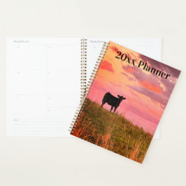 Silhouette bei Sonnenuntergang Planer