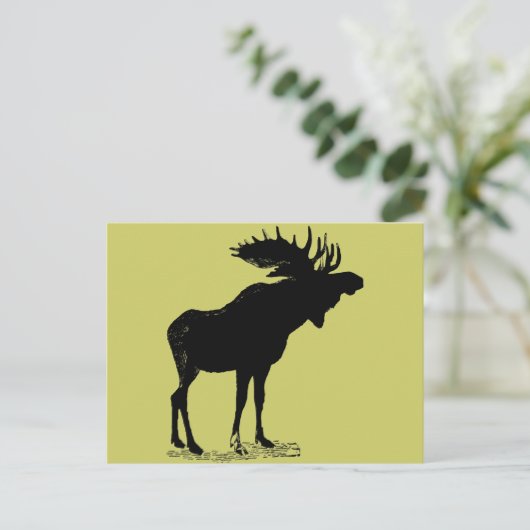 Silhouette beliebiger Farbe Postkarte (Stehend Vorderseite)