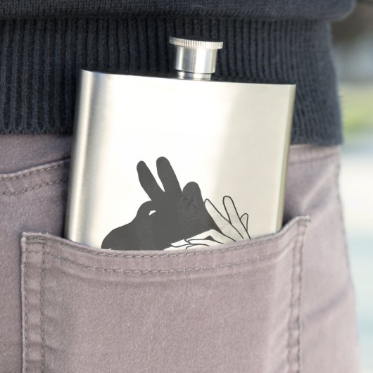 Silhouette Billy Goat Flachmann (Beispiel)