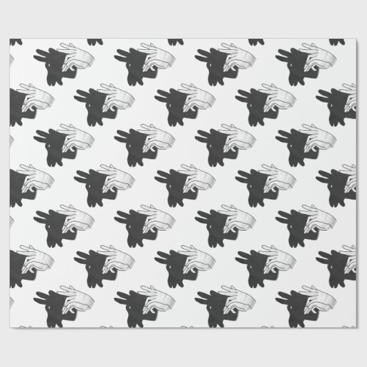 Silhouette Billy Goat Geschenkpapier (Flach)