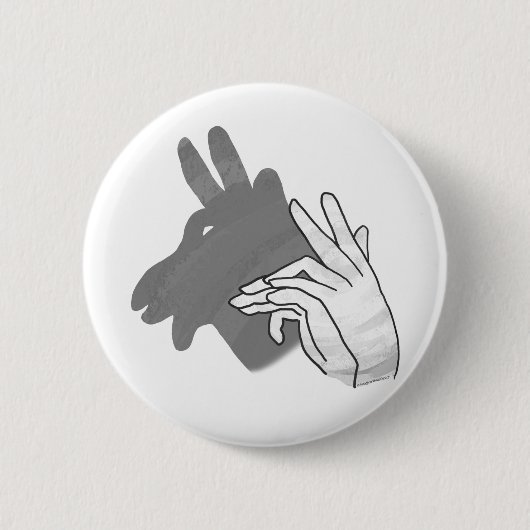 Silhouette Billy Goat Gray Button (Vorderseite)