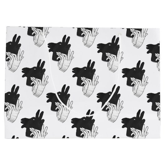 Silhouette Billy Goat Gray Große Geschenktüte (Rückseite)