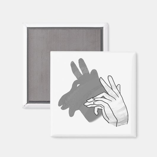 Silhouette Billy Goat Gray Magnet (Vorderseite/Rückseite)