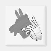 Silhouette Billy Goat Gray Magnet (Vorne)