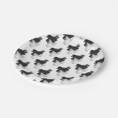 Silhouette Billy Goat Gray Pappteller (Schrägansicht)