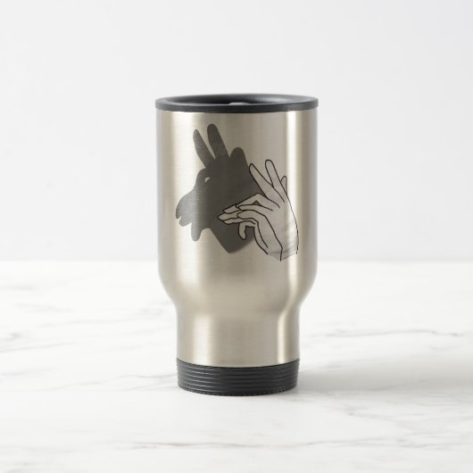 Silhouette Billy Goat Gray Reisebecher (Mittel)