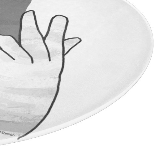 Silhouette Billy Goat Gray Schneidebrett (Ecke)