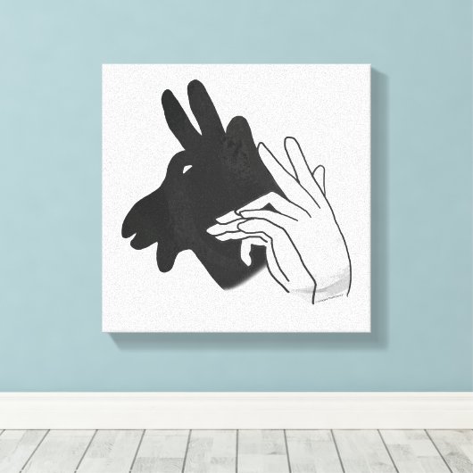 Silhouette Billy Goat Leinwanddruck (Insitu (Holzboden))