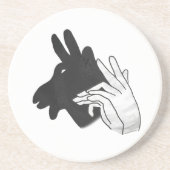 Silhouette Billy Goat Sandstein Untersetzer (Vorne)