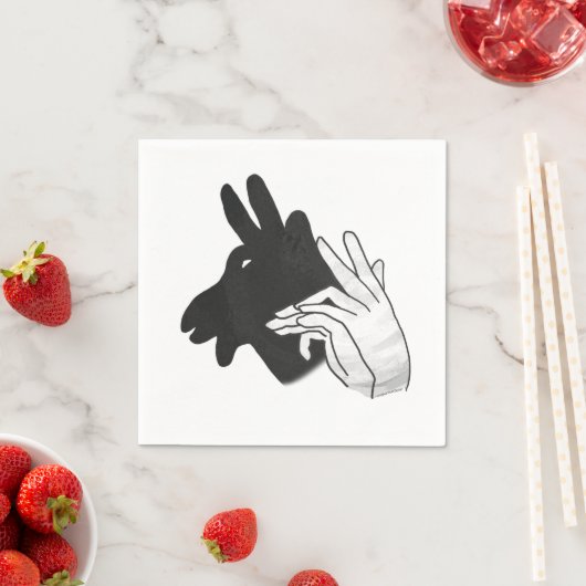 Silhouette Billy Goat Serviette (Beispiel)