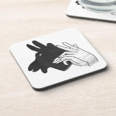 Silhouette Billy Goat Untersetzer (Linke Seite)