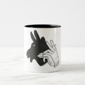 Silhouette Billy Goat Zweifarbige Tasse (Mittel)