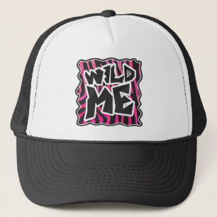 Silhouette Black and Hot Pink Zebra Truckerkappe