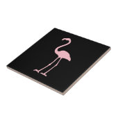 Silhouette Black and Pink Flamingo Fliese (Seite)