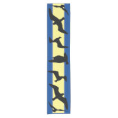 Silhouette Black Bird Kurzer Tischläufer (Vorderseite)