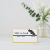 Silhouette Black Bird Rave Logo Business Card Visitenkarte (Stehend Vorderseite)