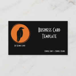 Silhouette Black Bird Rave Logo Business Card Visitenkarte