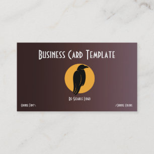 Silhouette Black Bird Rave Logo Business Card Visitenkarte