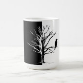 Silhouette Black Bird Raven Kaffeetasse (Mittel)
