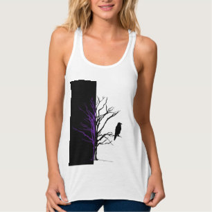Silhouette Black Bird Raven Tank Top