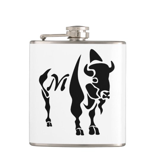 Silhouette Black Buffalo Flachmann (Vorderseite)
