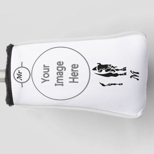 Silhouette Black Buffalo Golf Headcover (Vorderseite)