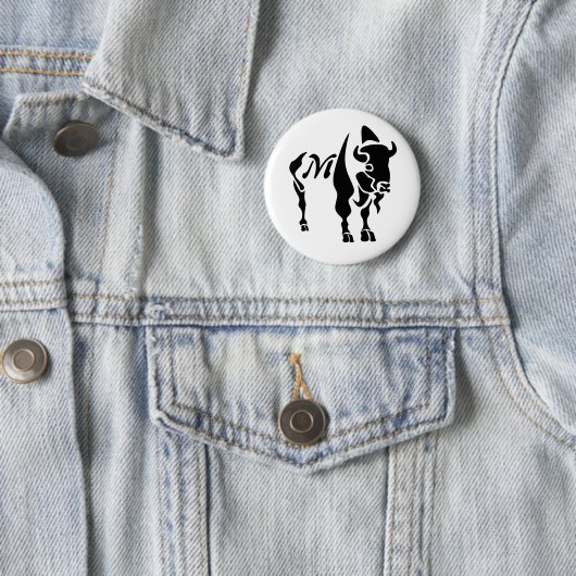 Silhouette Black Buffalo Monogram Button (Beispiel)