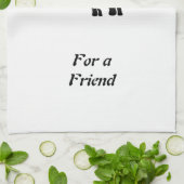 Silhouette Black Buffalo Monogram Geschirrtuch (Gefaltet)