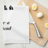 Silhouette Black Buffalo Monogram Geschirrtuch (Viertel Falte)