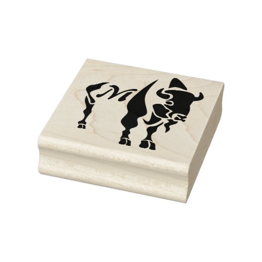 Silhouette Black Buffalo Monogram Gummistempel (Stempel)