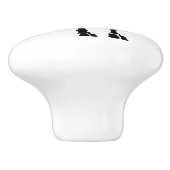 Silhouette Black Buffalo Monogram Keramikknauf (Seitenansicht)