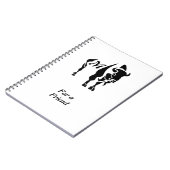 Silhouette Black Buffalo Monogram Notizblock (Linke Seite)