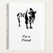 Silhouette Black Buffalo Monogram Planer (Vorderseite)