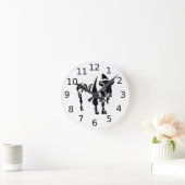 Silhouette Black Buffalo Monogram Runde Wanduhr (Zuhause)