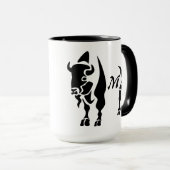 Silhouette Black Buffalo Tasse (VorderseiteRechts)