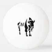 Silhouette Black Buffalo Tischtennisball (Vorderseite)